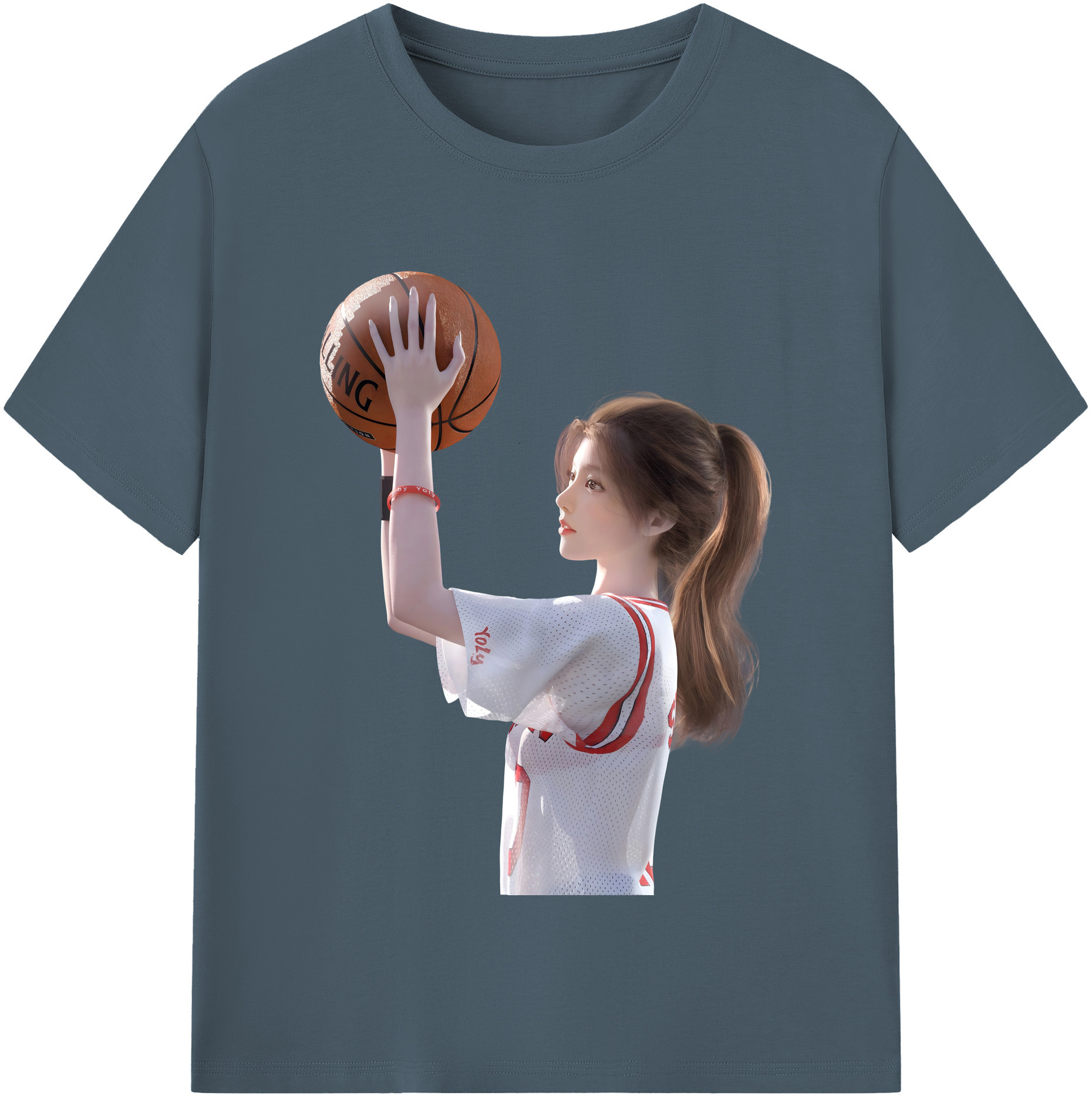 SLAM DUNK／スラムダンク 綿100％半袖Tシャツ（フロントプリント）